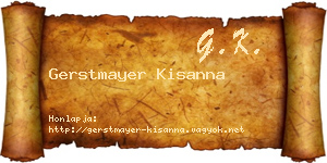 Gerstmayer Kisanna névjegykártya